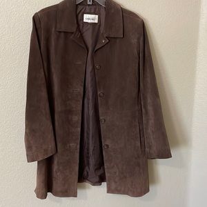 Brown suede jacket, car coat, shacket. Beautiful unworn condition
